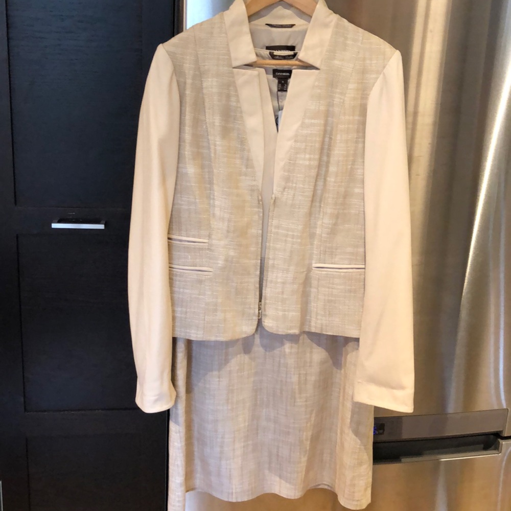 Leather/Linen Dress Suit